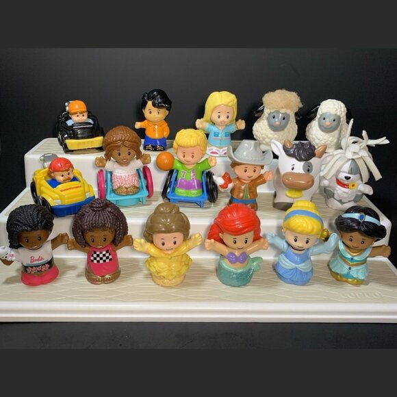 Fisher Price Little People Farmer Cow Disney Princess Barbie Wheelies Lot - Picture 1 of 12